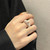 Light Luxury Cat Eye Stone Open Adjustable Ring