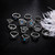 13pcs/set Vintage Diamond Engraved Crown Star Gemstone Ring