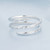 S925 Sterling Silver Platinum-plated Wound Zircon Open Adjustable Plain Ring