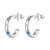 Sterling Silver S925 Platinum-plated Colorful Zirconium Earrings