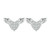 Sterling Silver S925 Love Wings White Gold Plated Zirconia Earrings