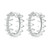 Sterling Silver S925 Rivet Plated Platinum Zircon Earrings