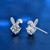 XEA010 S925 Silver Needle Full Diamond Rabbit Earrings Women Mosan Diamond Earrings