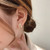 Shell Double Layer Earrings with Diamond Earrings