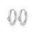 S925 Sterling Silver Silver Fashion Zircon Ear Buckle Women Earrings