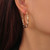 Temperament Ladies Light Luxury Pearl Double Layer Earrings Diamond Earrings