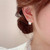 Temperament Ladies Light Luxury Pearl Double Layer Earrings Diamond Earrings