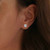 S925 Sterling Silver Platinum Plated Zircon Stud Earrings Jewelry