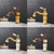 Gold-plated Copper 360-degree Rotating Basin Hot and Cold Water Faucet, Color: