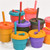 Children Silicone Straw Cups Drop And High Temperature Resistant Water Cups