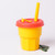 Children Silicone Straw Cups Drop And High Temperature Resistant Water Cups