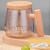 400ml Automatic Stirring Mug Maple Electric Coffee Cup