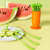 30pcs /Set Radish Shape Disposable Fruit Fork Household Cute Two Tines Dessert Spork