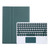 Y0N5-A TPU Case Lambskin Texture Round Keycap Bluetooth Keyboard Leather Case with Holder & Touchpad