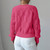 Women's Bow Cropped Cardigan - Long Sleeve V-Neck Button Down Knit Sweater Top