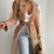 Women's Solid Color Half Sheer Long Sleeve Cardigan With Buttons & Belt - Lightweight Cover-Up For Summer