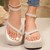 Summer Denim Thong Sandals Fashion Thick-soled Flat Shoes For Women