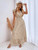 Women's V-neck Dress Summer Ruffled Sleeveless Long Dresses High Waist Clothing