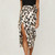 Bandage waist wrap leopard skirt