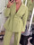 Fruit Green Waisted Suit Jacket & High Waisted Pants Set