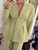 Fruit Green Waisted Suit Jacket & High Waisted Pants Set