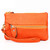 2001 Horizontal Square Litchi Texture Wallet Clutch Bag for Ladies, with Detachable Hand Strap & 6 Key Rings, Orange, Pink, Green, Yellow