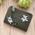 Embroidery Short Wallet PU Leather Wallets Female Floral Hasp Coin Purse Zipper Bag Card Holders