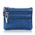 Genuine Leather Double Zipper Key Coin Purse