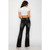 Black Low Waist Bell Bottom Jeans - Stretchy Slim Fit Fashion Denim