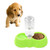 Pumpkin Shape Dog Cat Food Dish + Drinking Water Double Bowls with Automatic Water Dispenser, Size: S