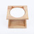 Oak Cat Bowl Rack Inclined Anti-Choking Ceramic Cat Bowl