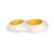 Pet Egg Yolk Bowl Anti-Knocking Dog Cat Bowl, Style: Double Bowl