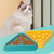 Triangle Bone Pet Slow Food Bowl Dogs Cats Eating Bowls