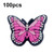 100pcs Butterfly Cartoon Shoe Flower Removable PVC Soft Rubber Cave Shoes Buckle