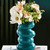 Plastic Spiral Wet & Dry Flower Vase Imitation Glaze Porcelain Flower Arrangement
