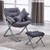 Creative Lazy Folding Sofa Living Room Single Sofa Chair Tatami Lounge Chair with Footrest / Pillow