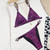 Split Multicolor Gradient Bikini Sexy Strap Buckle Beach Swimsuit