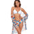 Bikini + Mesh Shawl + Split Swimsuit Women Swimsuit With Chest Pad