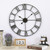 80cm Retro Living Room Iron Round Roman Numeral Mute Decorative Wall Clock
