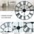 80cm Retro Living Room Iron Round Roman Numeral Mute Decorative Wall Clock