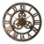 Retro Wooden Round Single-sided Gear Clock Rome Number Wall Clock, Diameter: 30cm