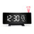 Three-color Projection Radio Alarm Clock USB Digital Alarm Clock Thermometer & Hygrometer