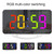 TS-8201 LED Digital Mirror Alarm Clock Big Screen Dual USB Desktop Table Clock