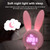 Cute Rabbit Silicone Induction Small Alarm Clock