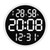 6620 12 Inch LED Simple Wall Clock Living Room Round Silent Digital Temperature And Humidity Electronic Clock