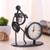 Iron Stainless Steel Small Table Clock Retro Personality Clock Birthday Gift