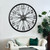 YX0806 60cm 3D Vintage Decorative Wall Clock Wheel Shape Household Large Wall Watch