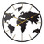 0818 3D Stereo World Map Art Wall Decoration Clock Round Wall Clock