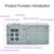 8890H Multifunctional Photosensitive Bedside Small Alarm Clock LCD Screen Digital Clock