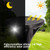 TS-S5206 4 LED Four-Sided Luminous Solar Lawn Lamp Ground Plug Light